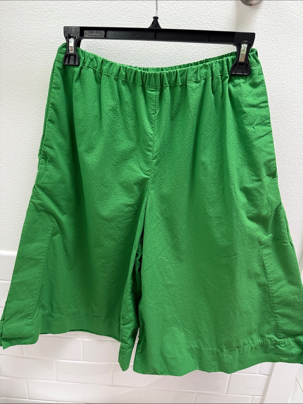 COS Green Elasticated Wide-Leg Bermuda Shorts / Culottes - Size 4 - Picture 4 of 11